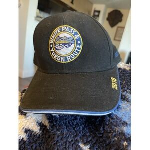 White Pass Yukon Route Hat Skagway Alaska Strap Black  Baseball Cap Railroad